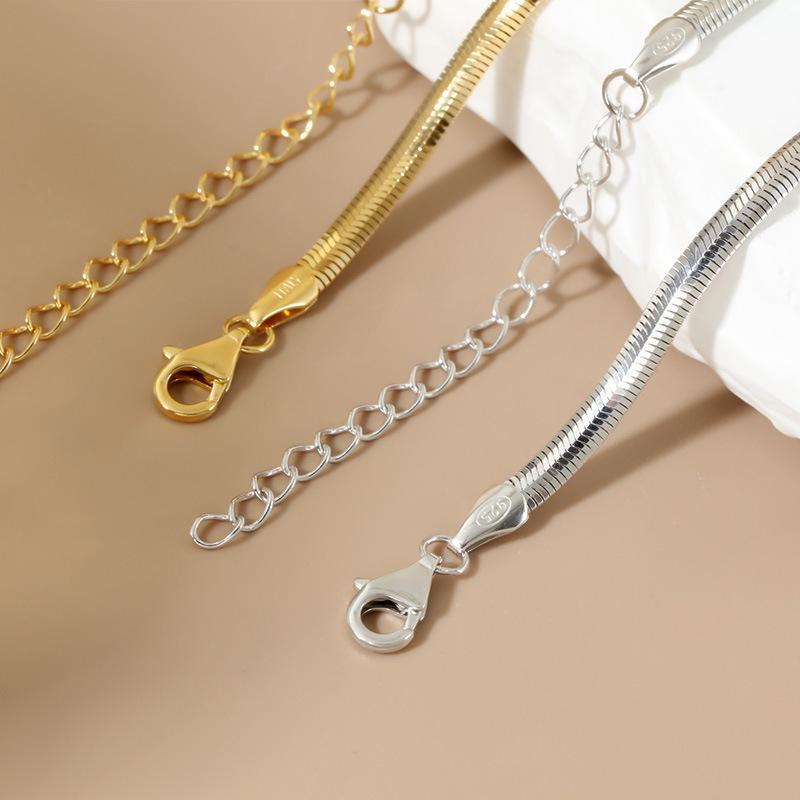 925 Sterling Silver Italian Snake Chain Necklace - Stylish, High-End, Versatile Accessory