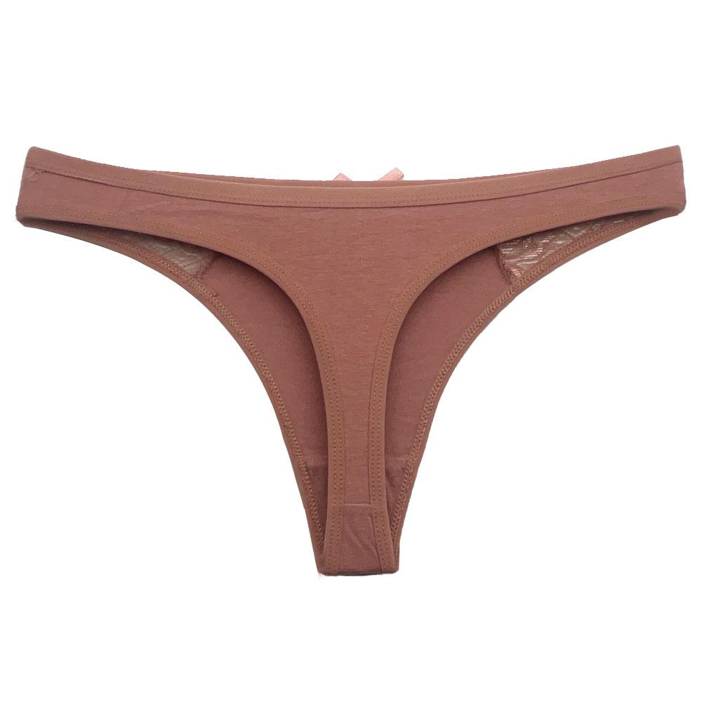 Lace Trim Cotton Women's Thong G-String - Sexy and Comfortable