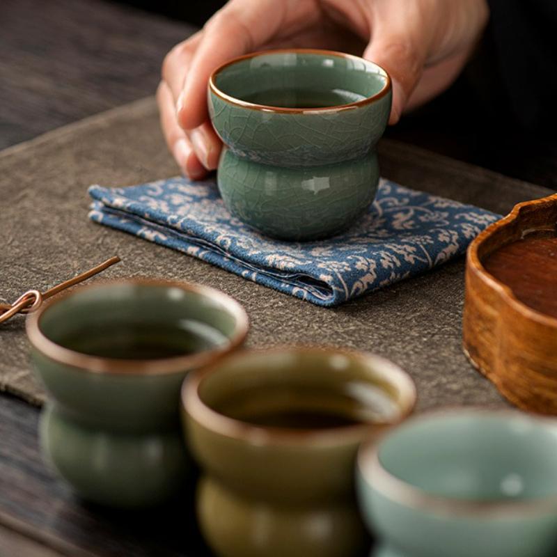 Kreative Chinesische Keramik Kleine Teetasse 70ml Mini Einzelne Meistertasse Japanische Tasse Haushalt Kung Fu Tee-Set Teegeschirr Zubehör