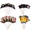 24Pcs Cake Toppers Pirate Theme Fruit Picks Insert Card Halloween Party Decor