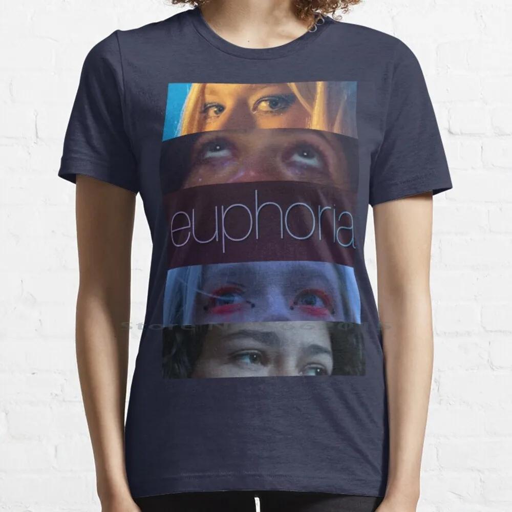 Euphoria T Shirt 100 Cotton Euphoria Eyes Looking Directions Movie Tv Show Cinema Color Zendaya Rue Bennett Hunter Schafer