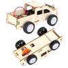 2 Set Wood Voice Controlled Vehicle DIY Toy Car Kit Scientific Experimental Tool for Children