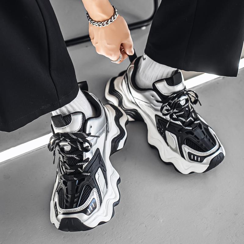 New Men's Fashion Casual Low Top Sports Shoes Students Thick Sole Comfortable Sneakers Boys Male Classic Breathable Basketball Shoes