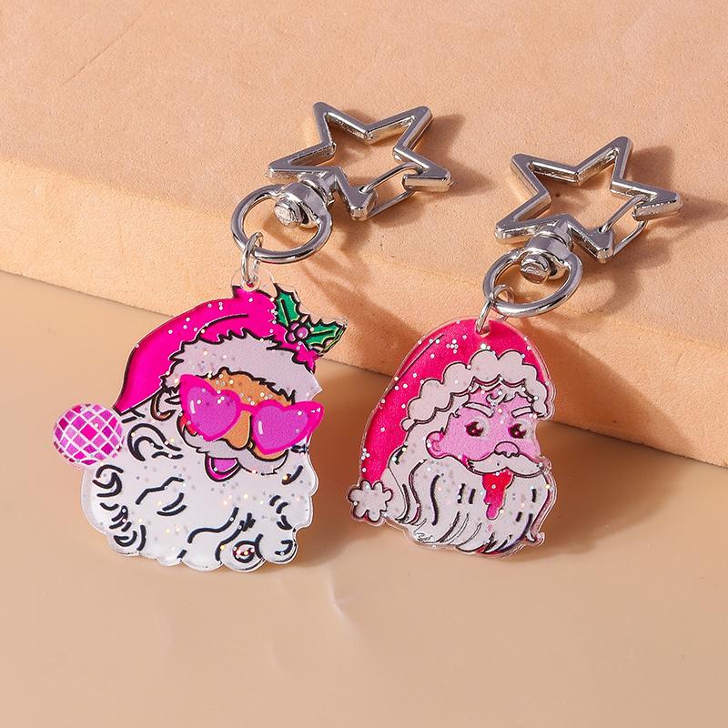 Cute Resin Cowboy Boot Hat Keychain Pretty Girl Key Ring Pendant for Women Handbag Decor DIY Handmade Kid's Jewelry Gift