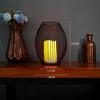 Black Iron Wire Tealight Candle Holder with LED for Living Room Decoration