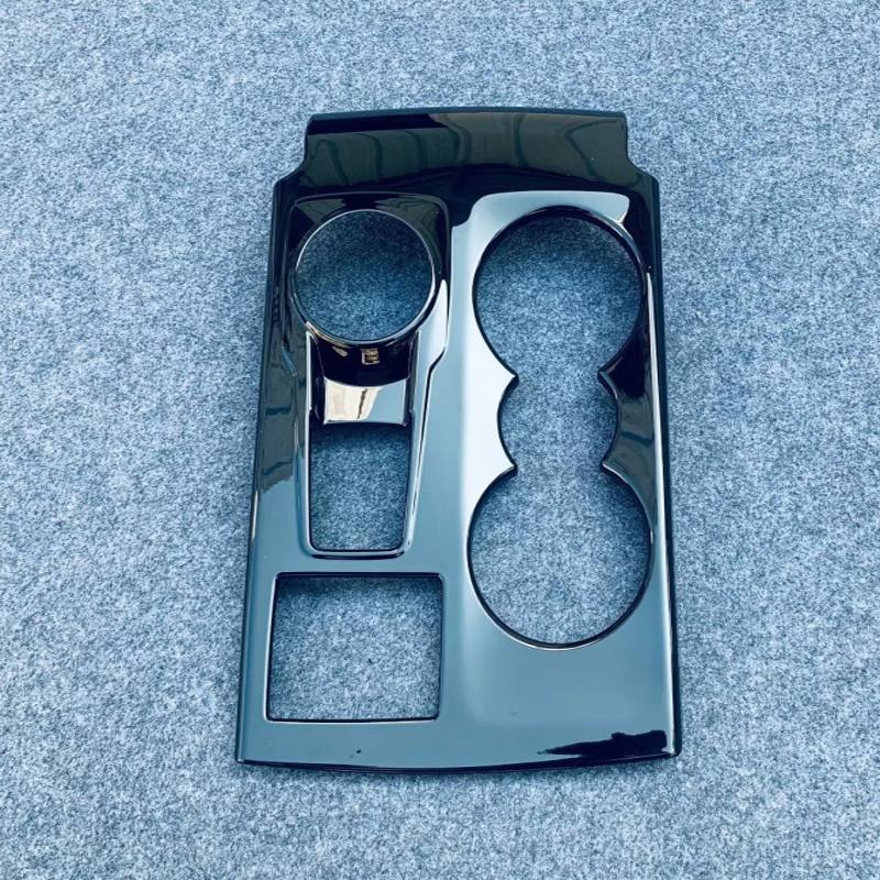For Ford Bronco sport   ABS black center control gear shift panle front water cup holder cover interior accessories