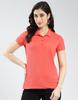 Women's Solid Collar Neck T-Shirt
