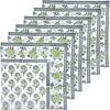 Handmade Cotton Napkins Floral Hand Block Printed Fabric Serviettes Set of 6 for Dining Table Decoration Vintage Boho Kitchen Style 20x20 Inch