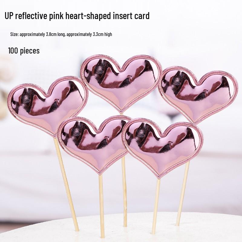 Pink Themed Cake Decor: Heart & Cloud Balloons with Insert Cards for Birthday Parties