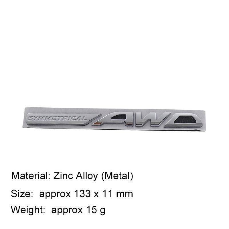3D Car Styling SYMMETRICAL AWD car Hood Fender trunk Rear Bonnet Nameplate Decal Emblem Badge Sticker