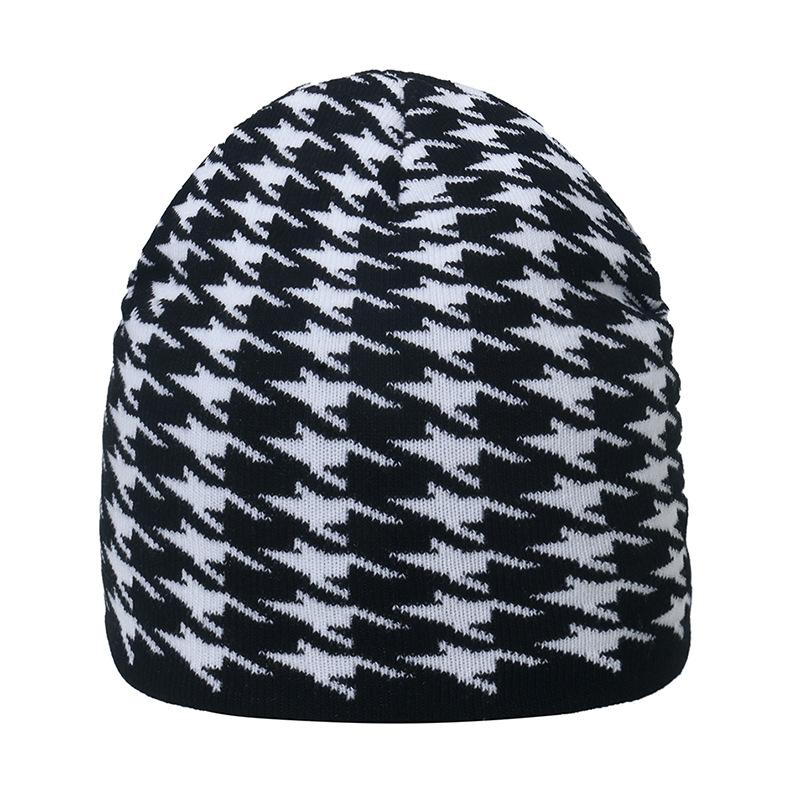 Cow Plaid Zebra Leopard Print Knitted Hat Pullover Hat Female Male Autumn and Winter Warm Wool Hat Cold Hat Female