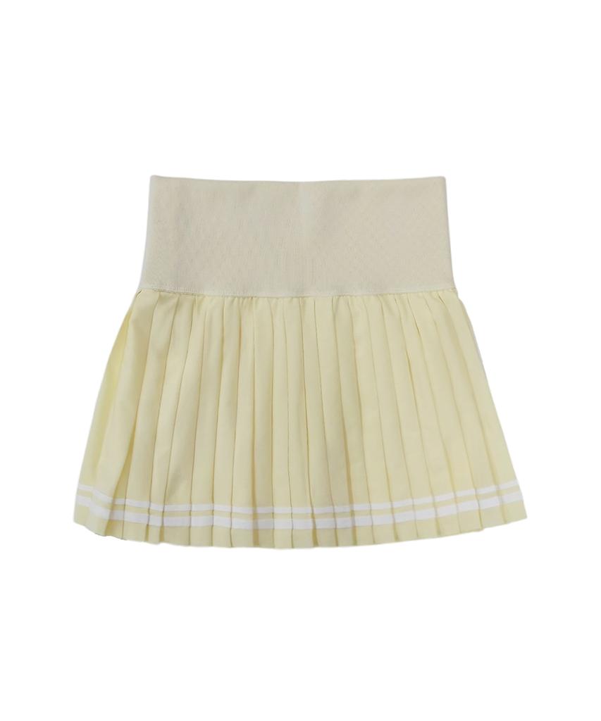 MONBIRDIE GOLF Active Line Pleated Skirt Yellow