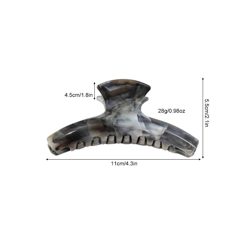 Arc-shaped Marble Gripper High-end Style Shark Hair Clip Large Volume Clip Hair Accessory