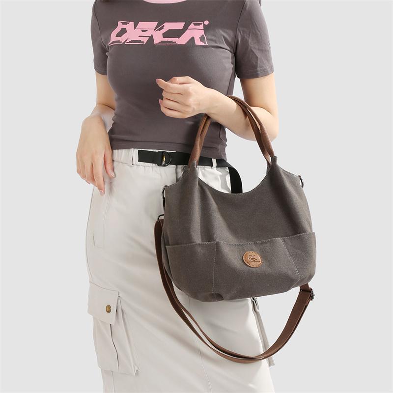 Borsa a Spalla in Tela Borsa Tote Grande Capacità Borsa da Commuter da Donna da Portare Sotto il Braccio