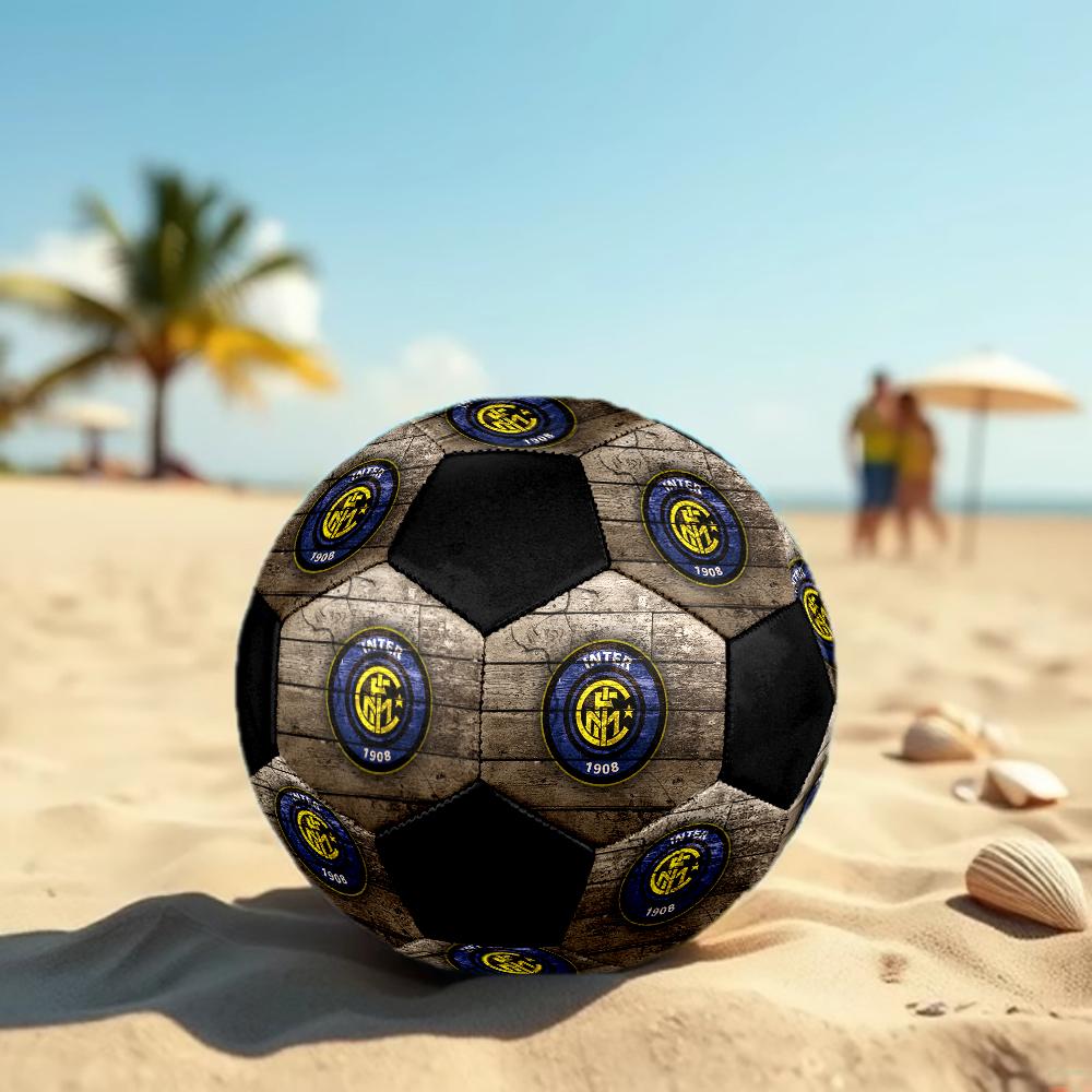 TAGLIA 5 Pallone da Calcio FC Internazionale Milano Colorato Per Tutte le Età Cucito a Macchina PVC Pronto per la Competizione Resistente Alta Rimbalzabilità