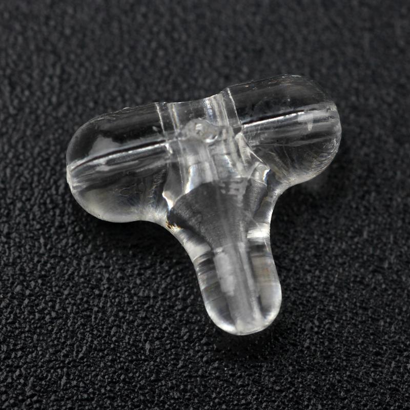30Pcs/Pack Fishing Beads Transparent Clear Oval Double Cross Hole Beads Sabiki Rig 3 Way Connector Cross Bead Fishing Tackle