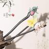 Ancient Style Tassel Hairpin - Imitation Ebony Wood, Hanfu Accessories, Chinese Jewelry for Women