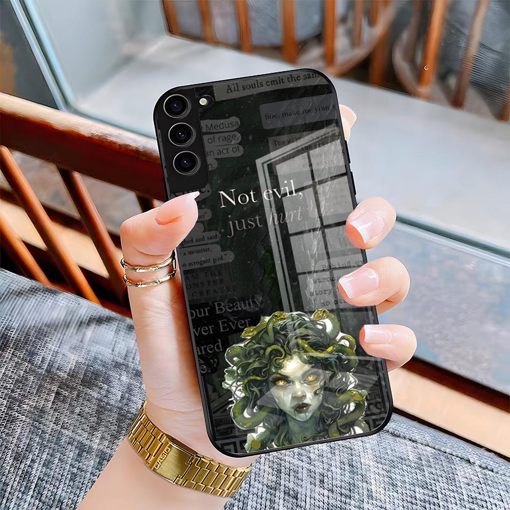M-Medusa Mythology Phone Case For Samsung A25 A13 A33 5G A54 A36 A35 A56 A52 A14 Shockproof Glass Cover