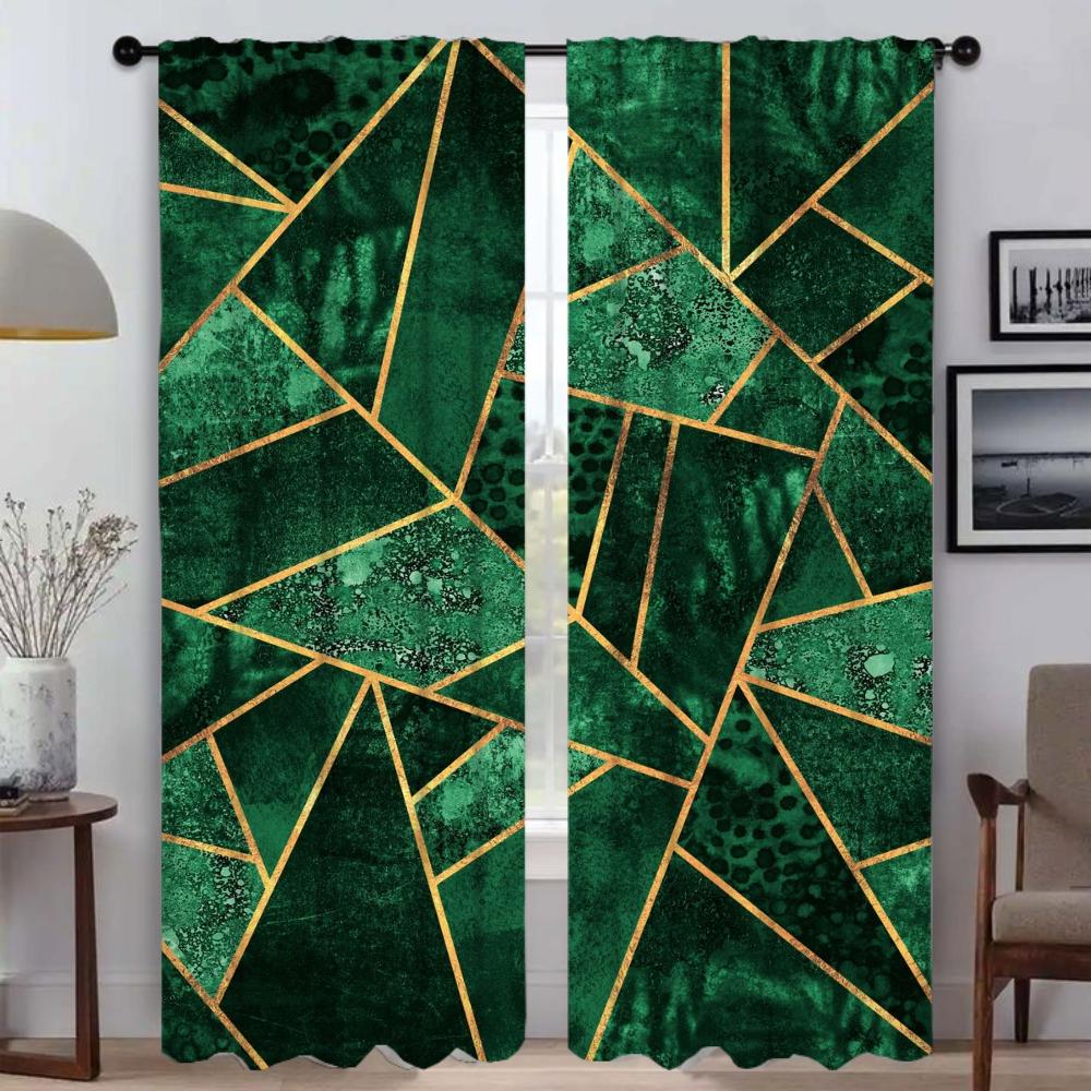 Modern Geometric Prismatic Lattice Partition Curtain Room Panel Living Curtains Tulle Bedroom Shades Darkening Polyester Ideal For