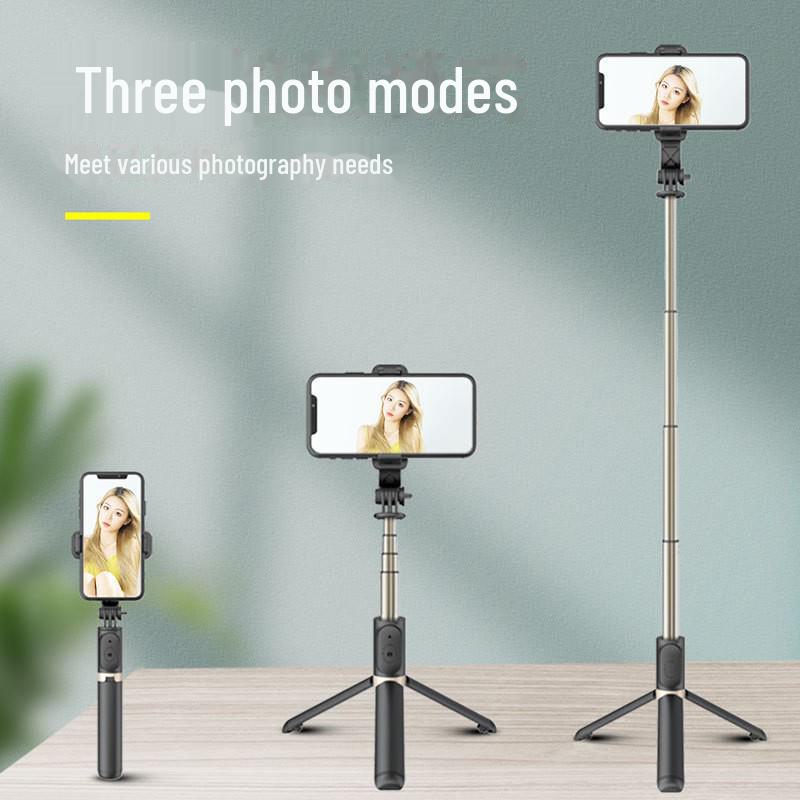 Q02S Bluetooth Selfie Stick with LED Light & Tripod for Live Broadcasts