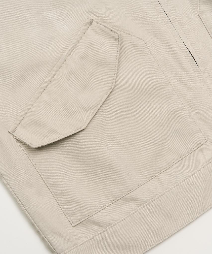 Toffee Vintage Cotton Work Jacket (Sand Grey)