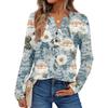 Women's Print Long Sleeve Shirts Elegant Casual Tops Trendy Shirts Tops