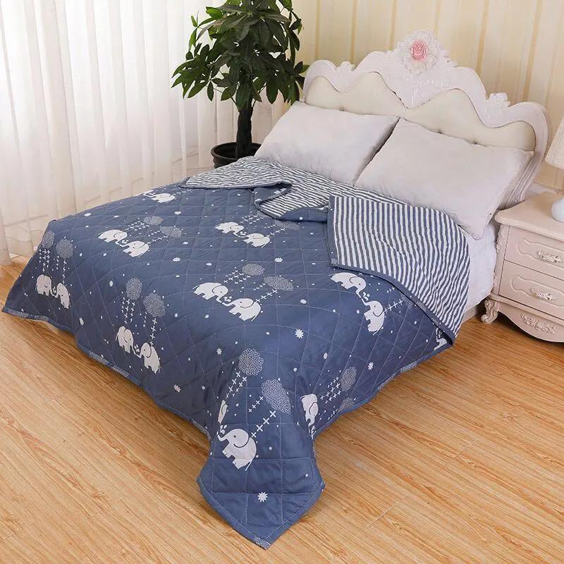 WTEMPO Printed Large Size Simple Retro Foldable Blankets Home Hotel Soft Tatami Blankets Thickened Student Soft Dormitory Blankets