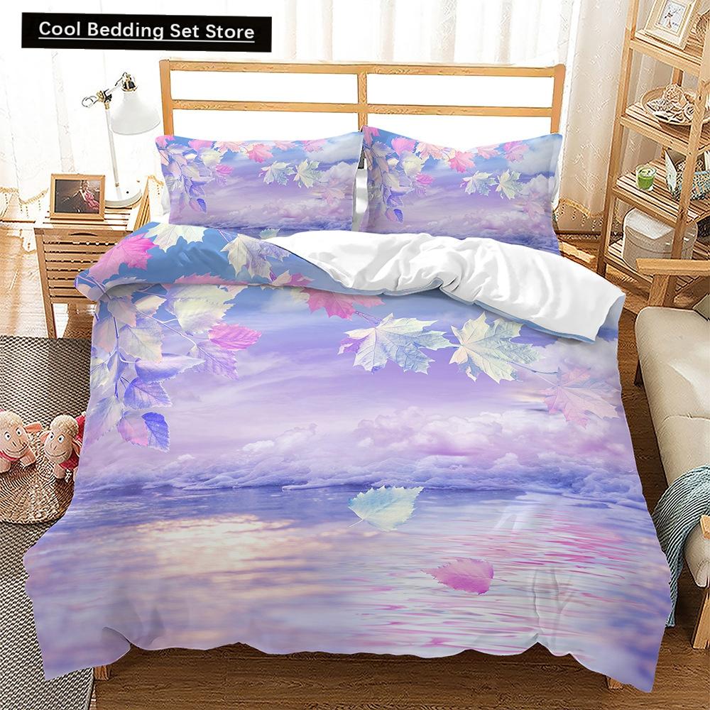 Pink Floral Duvet Cover Japanese Cherry Blossoms Theme Bedding Set Spring Romantic Quilt Cover For Girl Microfiber Bedspread
