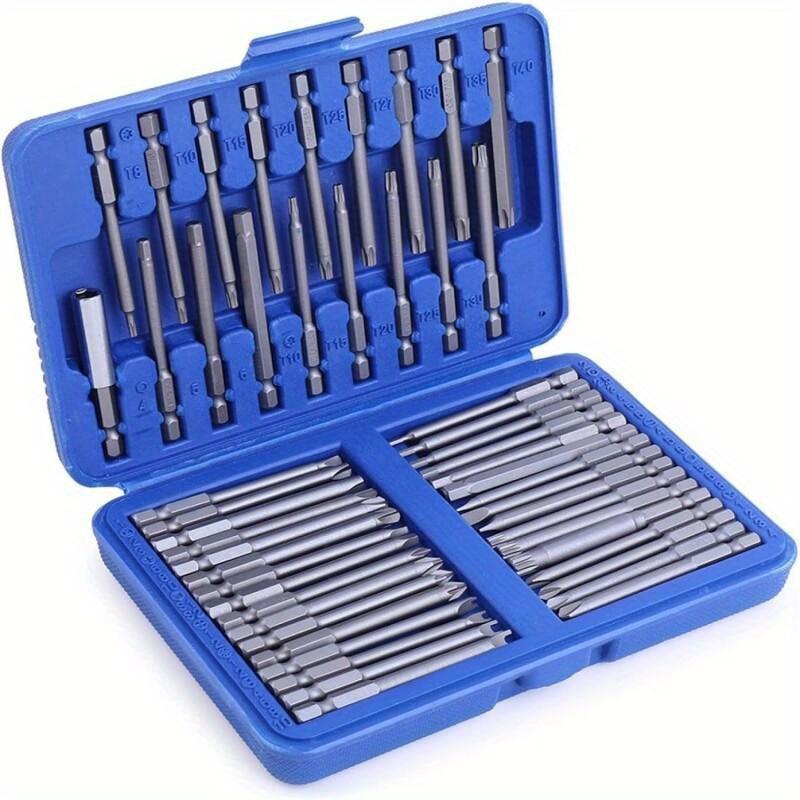 50-Piece Magnetic Screwdriver Bit Set - Extra-Long 75mm, Multifunctional & Durable, Perfect for DIY & Professional Use