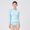 BARREL Women'S Sunset Flower Odd Rash Guard Ice Blue (B3Swwrg007Ibl)