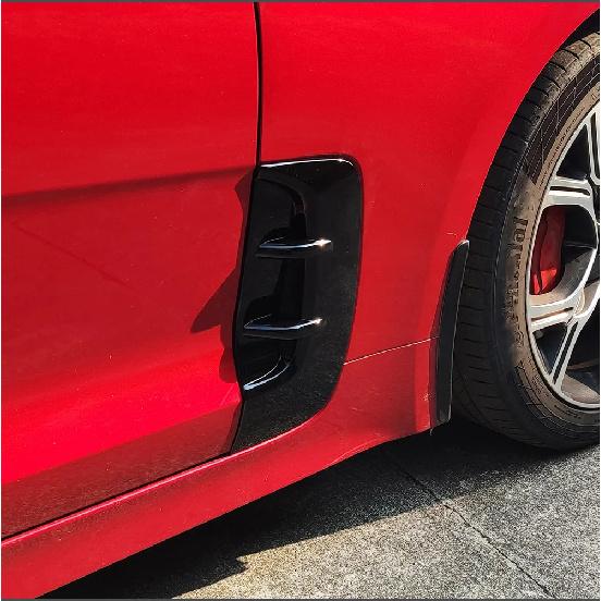 Car Front Door Fender Hole Grille Leaf Plate Air Outlet Decoration Cover Strip For Kia Stinger 2018-2023 Exterior Styling