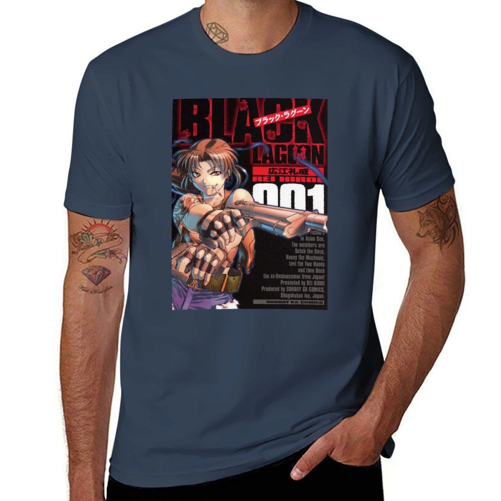 Black Lagoon Tshirt Fashion Pattern Printed Tee Shirt S