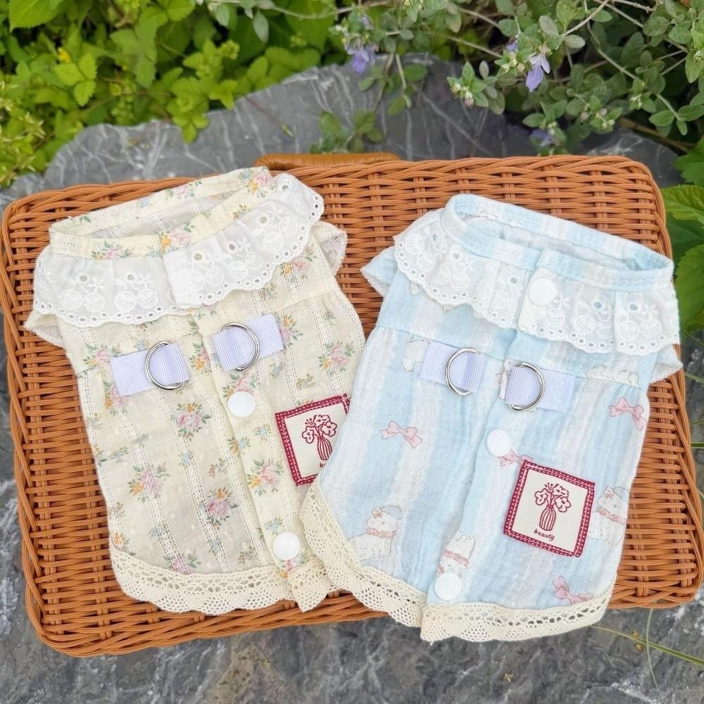 Soft Dog Cooler Clothes Cotton Puppy Skirt Cute Summer Pet Costume  Pets