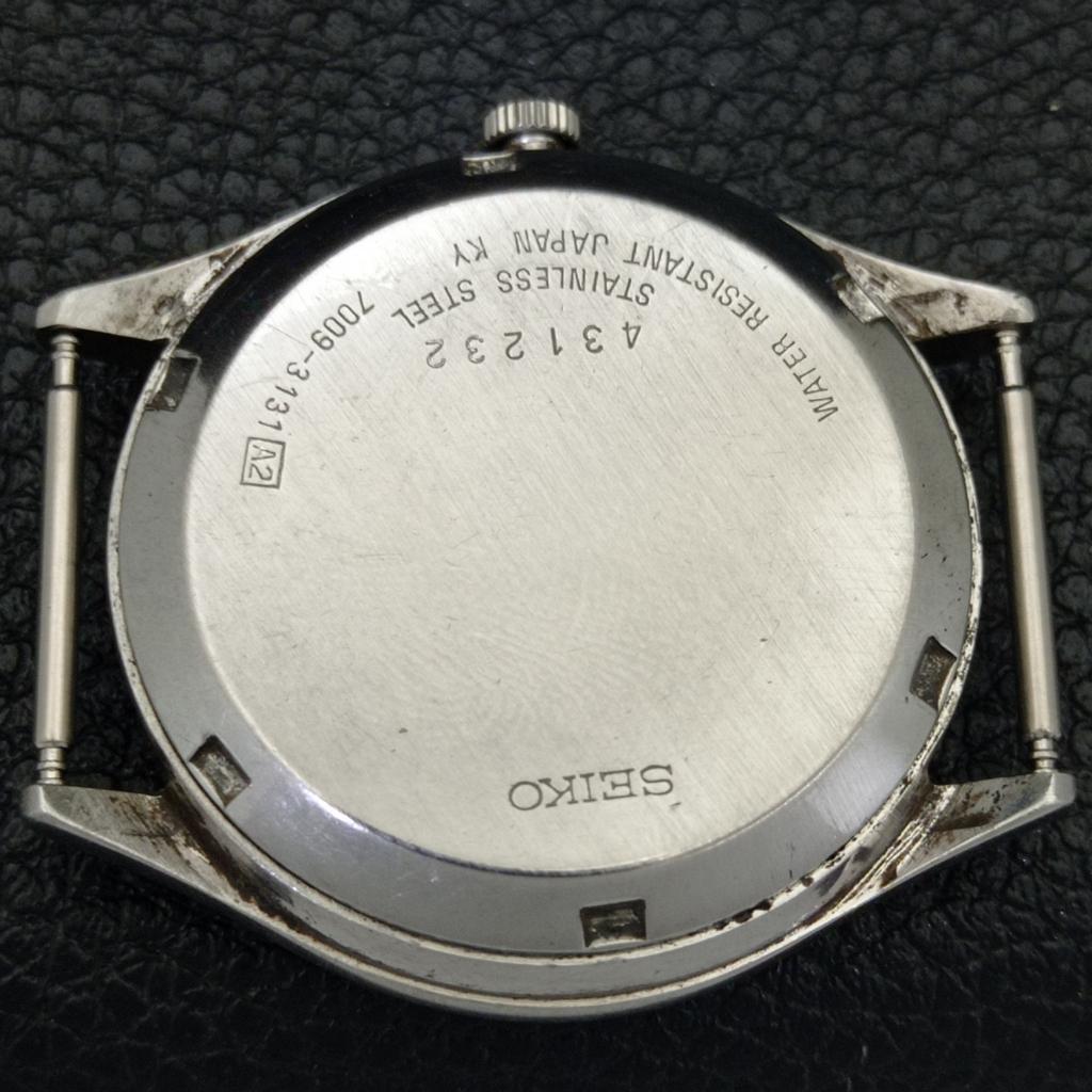 SEIKO 5 AUTOMATIC 7019A VINTAGE JAPAN MENS ARABIC BLACK DIAL WATCH a701442-5 R206b-a701442