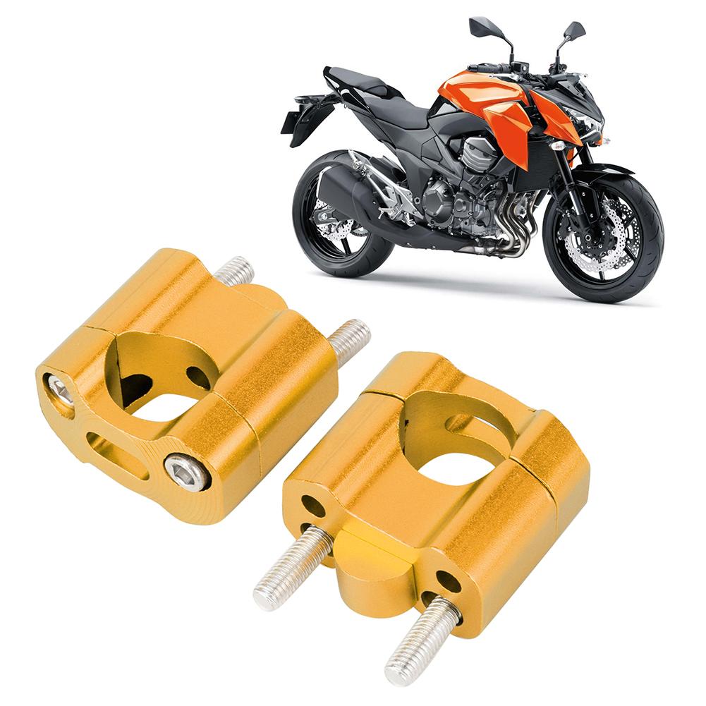 Pair 22mm 28mm 1 8in 7 8in Motorcycle Handlebar Mount Clamps Riser Adapter CNC Aluminum Alloy