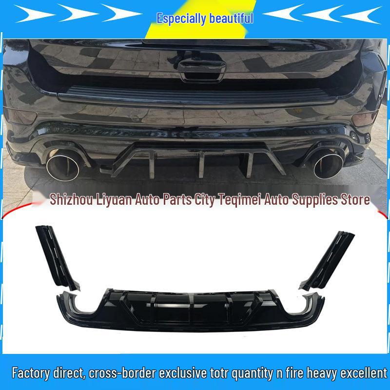 Jeep Grand Cherokee SRT 2014-2021 Задний сплиттер-диффузор  Акулий плавник  V1 Модифицированный. Matte Black