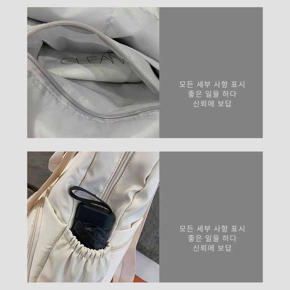 Solid Color Travel Shoulder Bag Korean Style Fitness Bag Cute Sport Nylon Backpack  Travel
