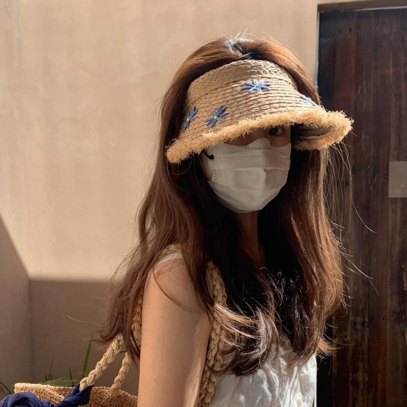 Cap Sunscreen Straw Hat Lightweight  Headband Style Breathable Uv Protection