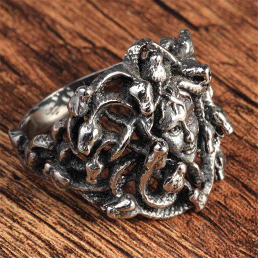 Men's Jewelry Vintage Snake Head Medusa Ring