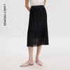 Lanzhi Pleated A-line Midi Skirt