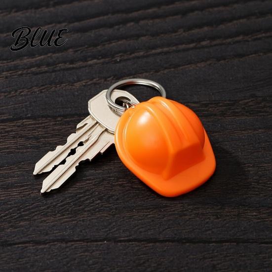 Mini Helmet Keychain 5Pcs Security Keychain Simulated Construction Key Ring Holder Decorative Pendant for Backpacks Handbags Plastic Chain
