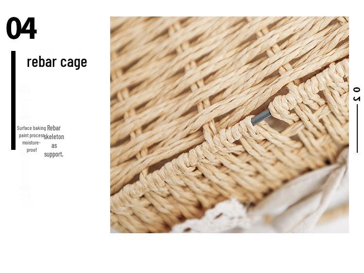 Woven Desktop Storage Basket for Cosmetics, Snacks, Keys, and Books