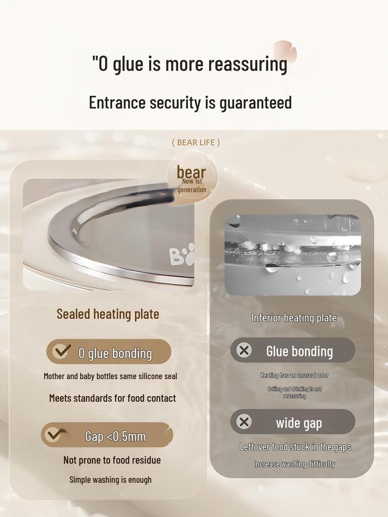 Little Bear 2025 Electric Stew & Boil Teapot Kettle – Compact All-in-One Tea Maker