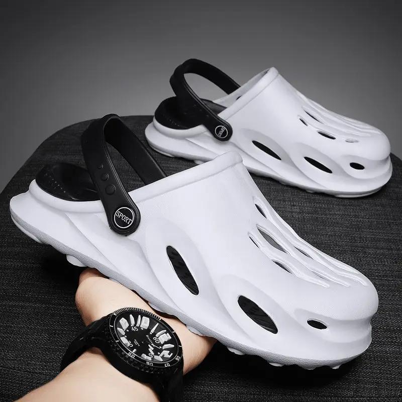 Fashion Beach Soft Hole Male Slipper Sabot Men's Shoe Eva Low Price Designer Luxury Fun Trend 2025 Y2k Fashion Summer Sale Clappers