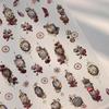 Matte Craft Ferrite Relief Clock Adhesive Nail Stickers - Hot Stamping Series M-746