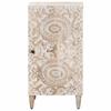 White Sideboard with Storage 40 x 33.5 x 75 cm Solid Mango Wood
