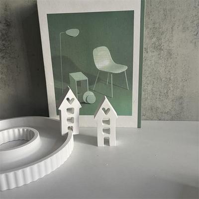House Insert Ornament Mold House Plaster Small House Moulds Ornament Drip Making Molds LS