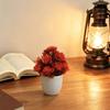 Simulated Small Potted Plant Maintenance-Free Realistic Autumn Leaves Mini Fake