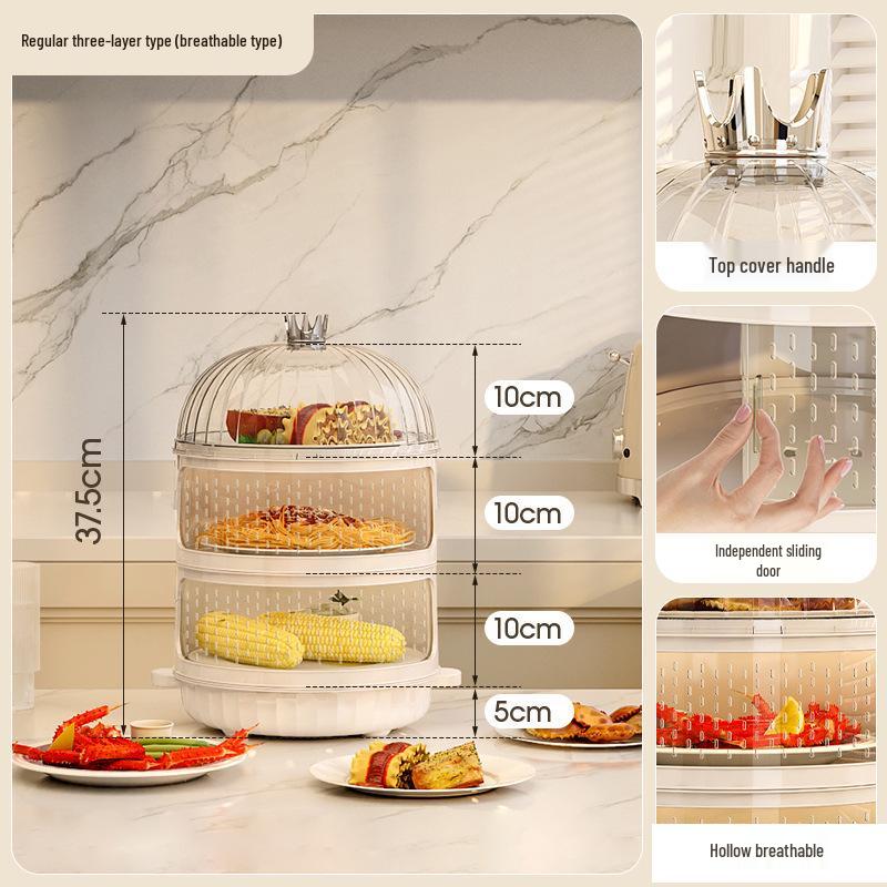 

Multi-layer Transparent Food Cover for Dining Table Insulation