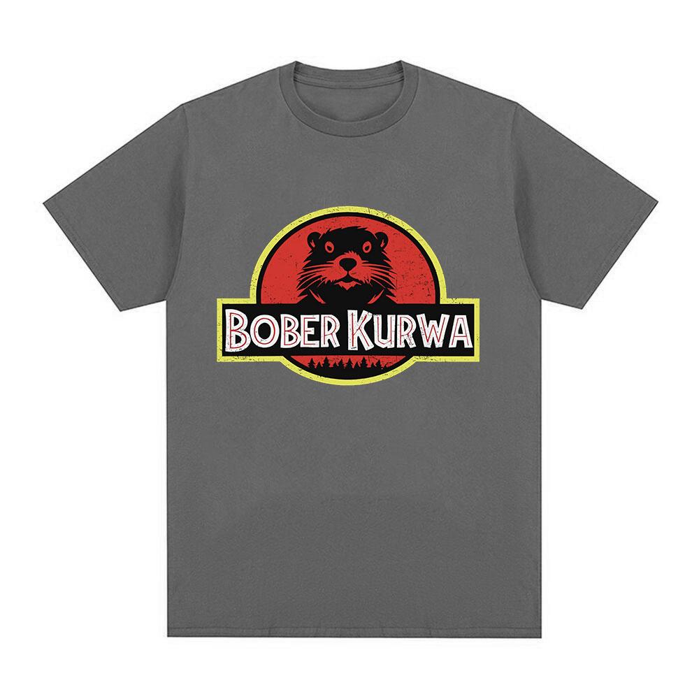 Bober Kurwa Bobr Funny Meme Graphic T-shirt Men's Women Fashion Hip Hop Short Sleeve Loose T-shirts 100% Cotton Cozy T Shirts